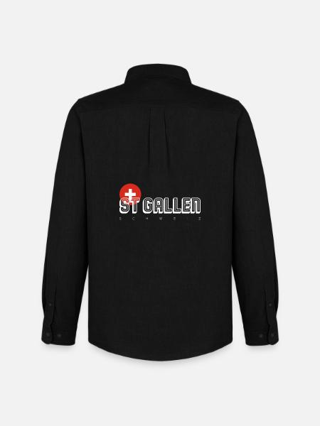Saint-Gall - Chemise Oxford homme Stanley/Stella - noir