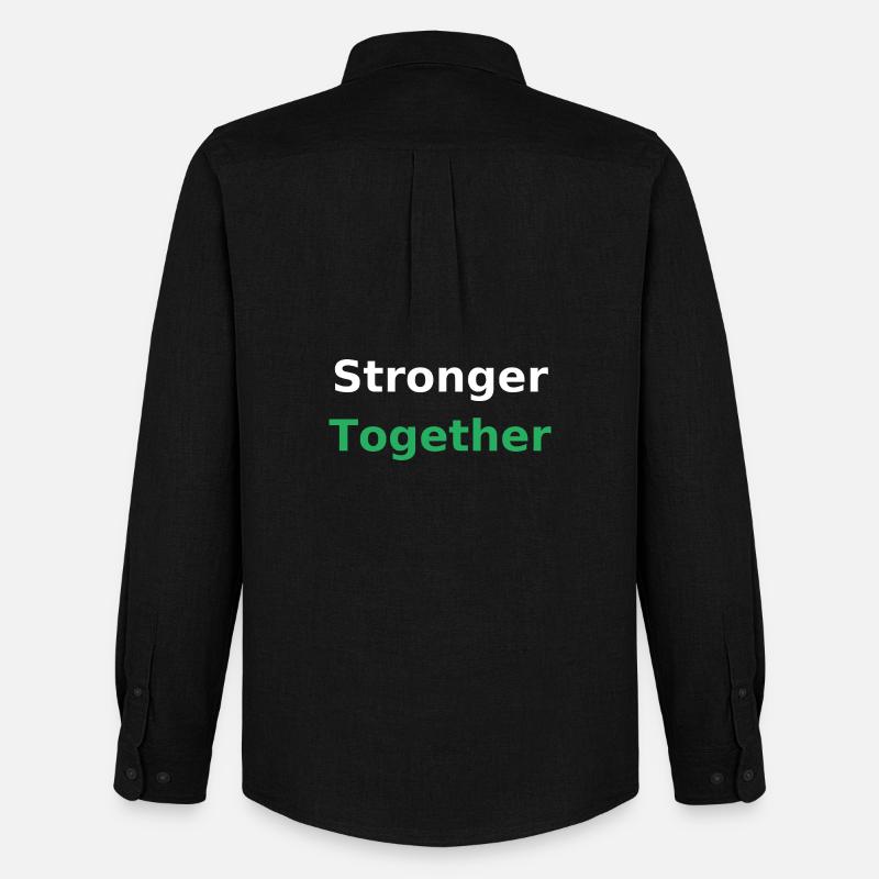Stronger Together – Gemeinsam stark - Männer Oxford Hemd von Stanley/Stella - Schwarz