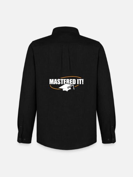 Master 2026 Diplôme - Chemise Oxford homme Stanley/Stella - noir