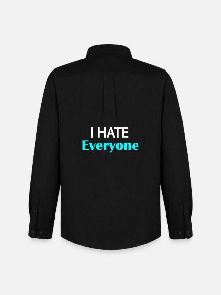 I Hate Everyone - Men's Oxford Shirt by Stanley/Stella - black