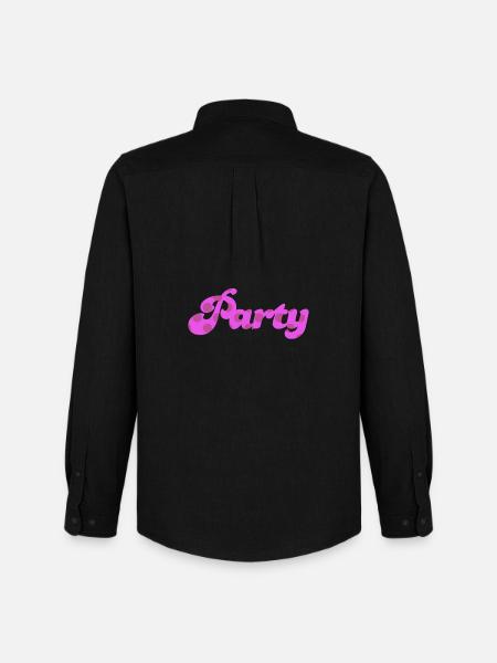 Party Points Dots Retro Pink Celebrate Sixties Fun 60 - Men's Oxford Shirt by Stanley/Stella - black