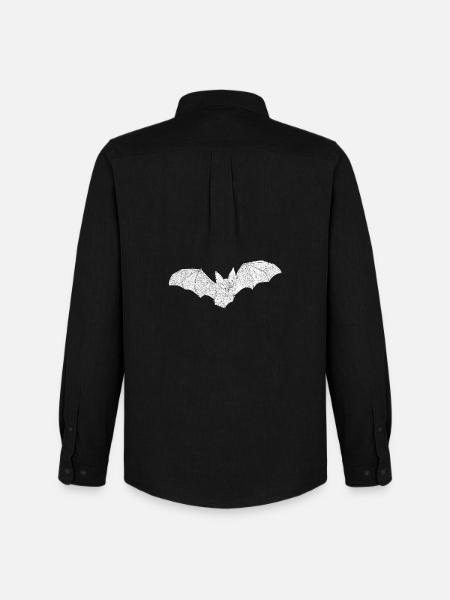Bat night flight as an illustration - Men's Oxford Shirt by Stanley/Stella - black