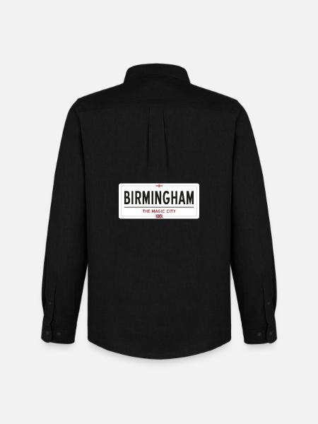 Birmingham place name sign - Men's Oxford Shirt by Stanley/Stella - black