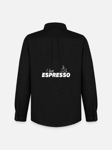 I LOVE ESPRESSO - Men's Oxford Shirt by Stanley/Stella - black