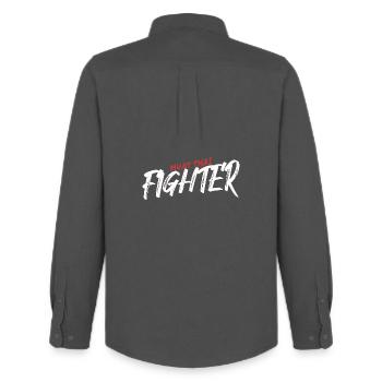 Muay Thai Fighter Shirt - Men's Oxford Shirt by Stanley/Stella - anthracite - Back - AI Model Male 185 dark (185cm)