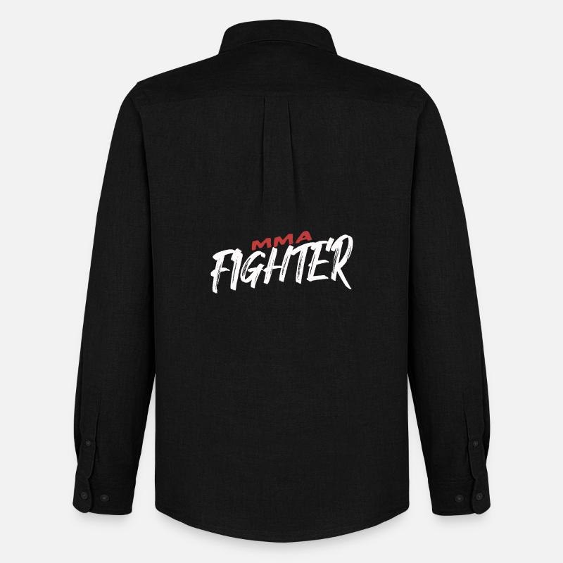 MMA Fighter Power Statement - Männer Oxford Hemd von Stanley/Stella - Schwarz