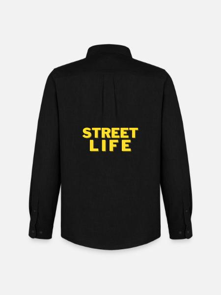 street life - Chemise Oxford homme Stanley/Stella - noir