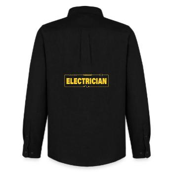 ÉLECTRICIEN - Chemise Oxford homme Stanley/Stella - noir - Dos - AI Model Male 185 dark (185cm)