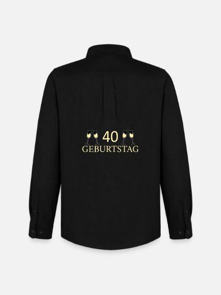 40th birthday 40 years - Men's Oxford Shirt by Stanley/Stella - black