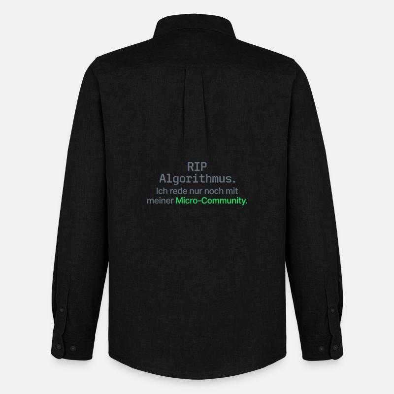 RIP Algorithmus Shirt für Micro-Community - Männer Oxford Hemd von Stanley/Stella - Schwarz