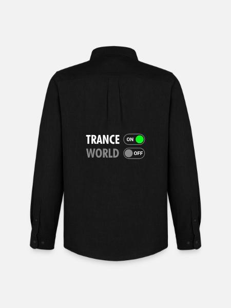 Trance On World Off - Rave Style - Men's Oxford Shirt by Stanley/Stella - black