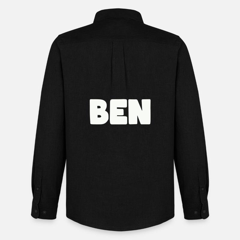 Ben Name - Männer Oxford Hemd von Stanley/Stella - Schwarz