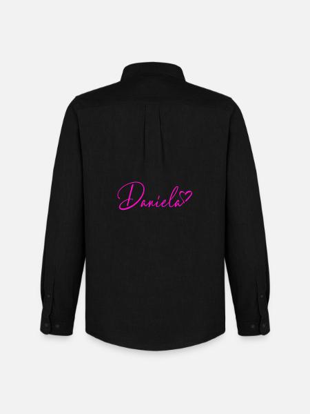Daniela Signature Neon Pink - Men's Oxford Shirt by Stanley/Stella - black