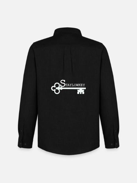 Reste une illustration discrète - Chemise Oxford homme Stanley/Stella - noir