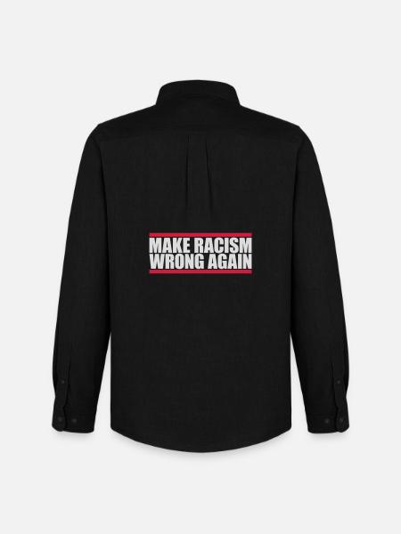 make racism wrong again - Men's Oxford Shirt by Stanley/Stella - black