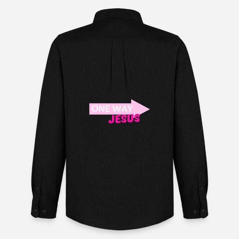 Einweg-Jesus-Pfeil - Männer Oxford Hemd von Stanley/Stella - Schwarz
