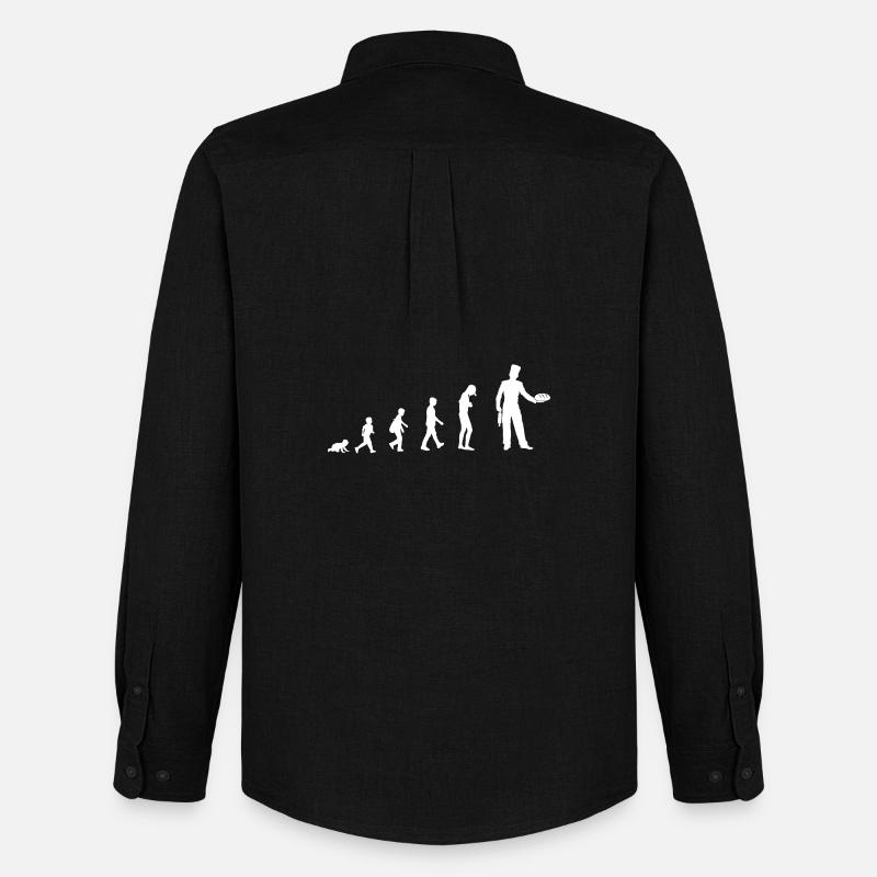 Evolution zum Bäcker - Männer Oxford Hemd von Stanley/Stella - Schwarz