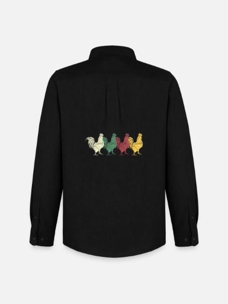 Rooster - Men's Oxford Shirt by Stanley/Stella - black
