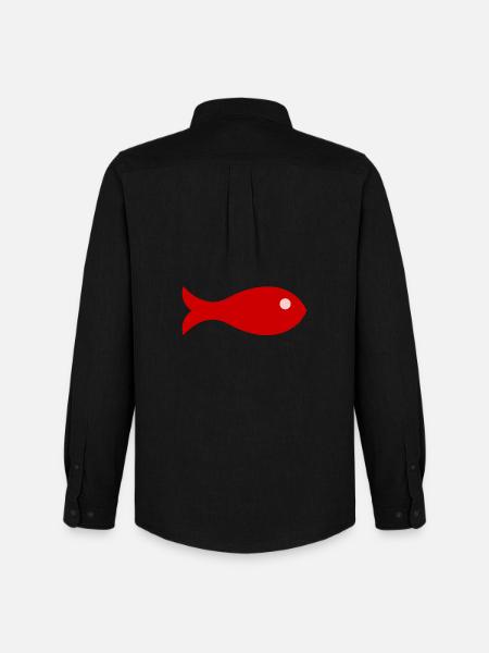 SARDINE. FISH. APRIL FOOL - Men's Oxford Shirt by Stanley/Stella - black
