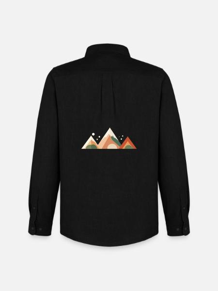 Alpine Sunset Peaks - Men's Oxford Shirt by Stanley/Stella - black