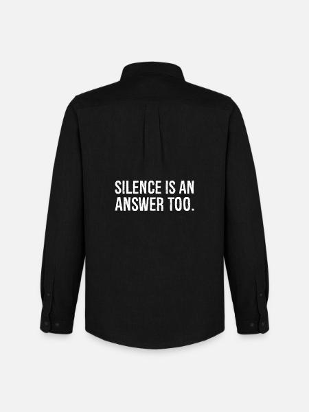 silence is an answer too - Men's Oxford Shirt by Stanley/Stella - black