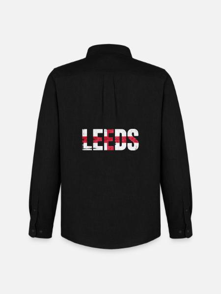 Leeds England - Men's Oxford Shirt by Stanley/Stella - black