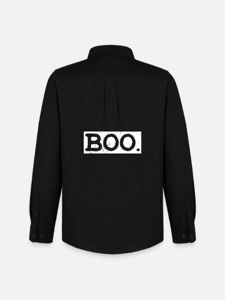 Boo Bold Halloween Typography - Men's Oxford Shirt by Stanley/Stella - black