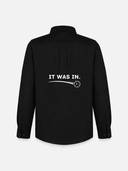 Pickleball funny - it was in - Men's Oxford Shirt by Stanley/Stella - black