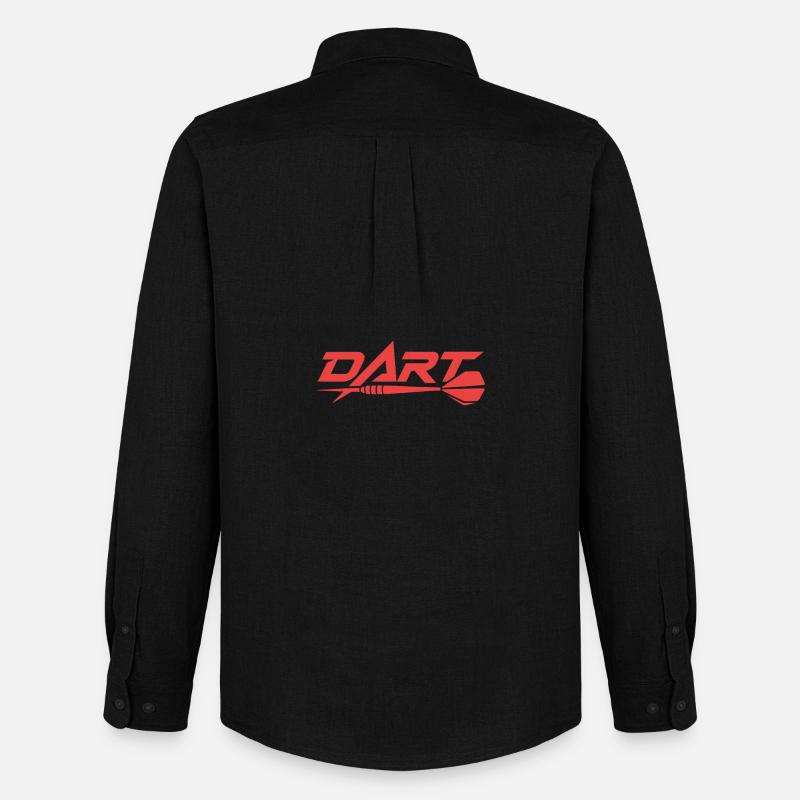 Dart Dynamischer Schriftzug mit Dartpfeil - Männer Oxford Hemd von Stanley/Stella - Schwarz