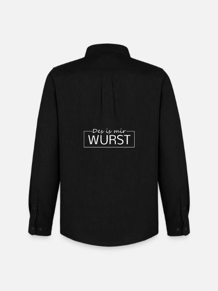 Des ist mir Wurst  - Männer Oxford Hemd von Stanley/Stella - Schwarz