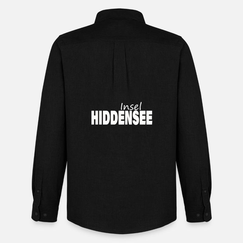 Insel HIDDENSEE - Männer Oxford Hemd von Stanley/Stella - Schwarz