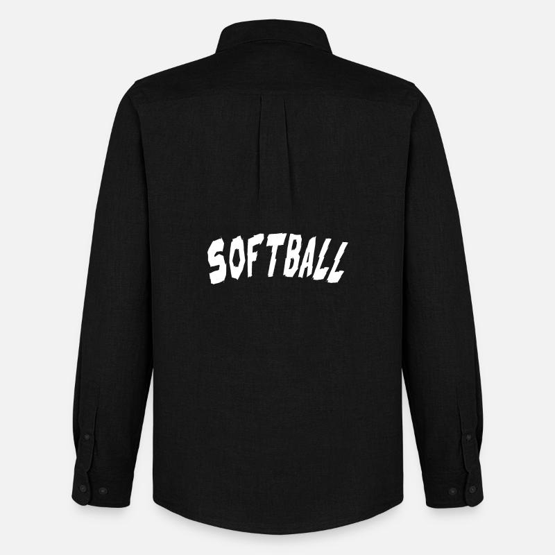 Softball - Männer Oxford Hemd von Stanley/Stella - Schwarz