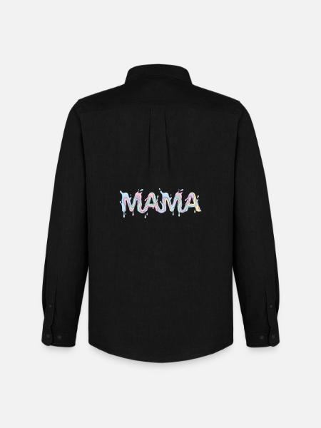 Mom Lettering - Mother's Day - Men's Oxford Shirt by Stanley/Stella - black