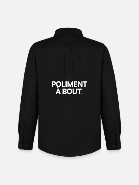 Poliment à bout - Chemise Oxford homme Stanley/Stella - noir
