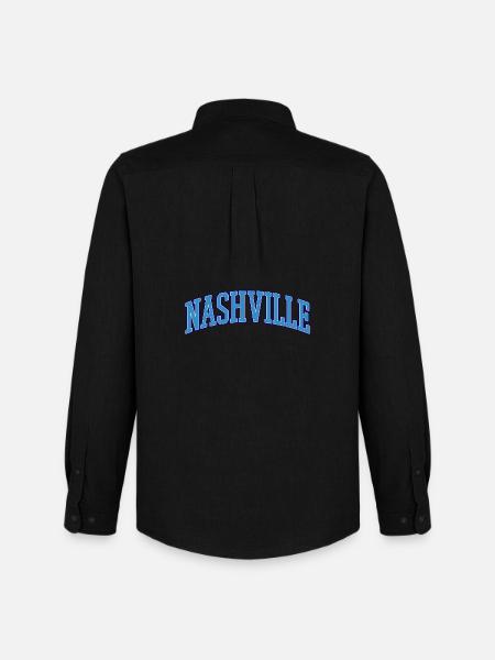 Nashville Varsity Lettering - Men's Oxford Shirt by Stanley/Stella - black