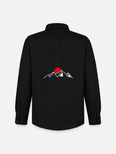 Crimson Summit Sunrise - Men's Oxford Shirt by Stanley/Stella - black