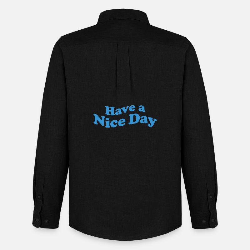 nice day - Männer Oxford Hemd von Stanley/Stella - Schwarz