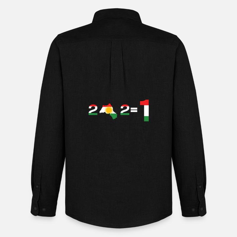 Kurdistan 2+2= 1  - Männer Oxford Hemd von Stanley/Stella - Schwarz