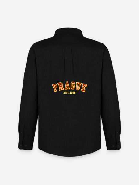Prague Est. 1976 - Men's Oxford Shirt by Stanley/Stella - black