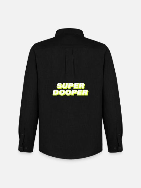 SUPER DOOPER - Chemise Oxford homme Stanley/Stella - noir
