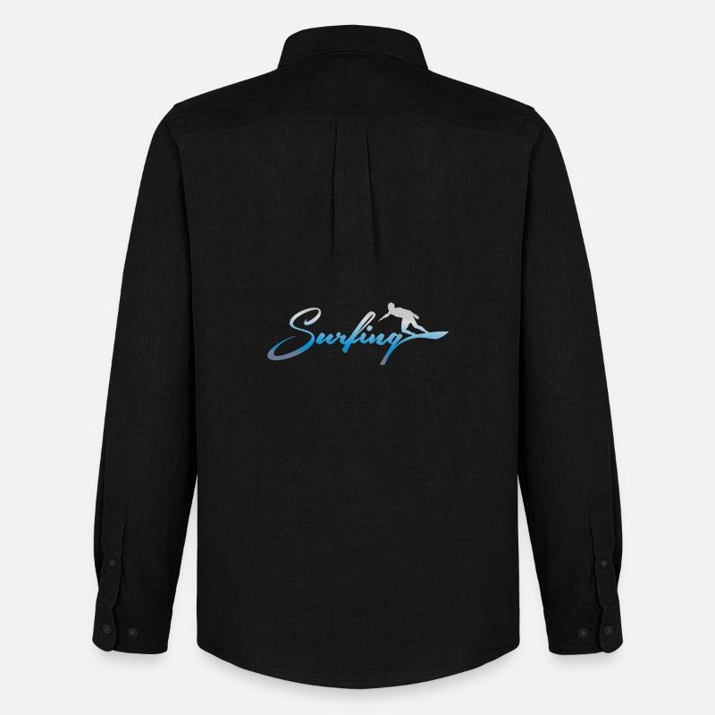 SURFEN, SURFEN - Männer Oxford Hemd von Stanley/Stella - Schwarz