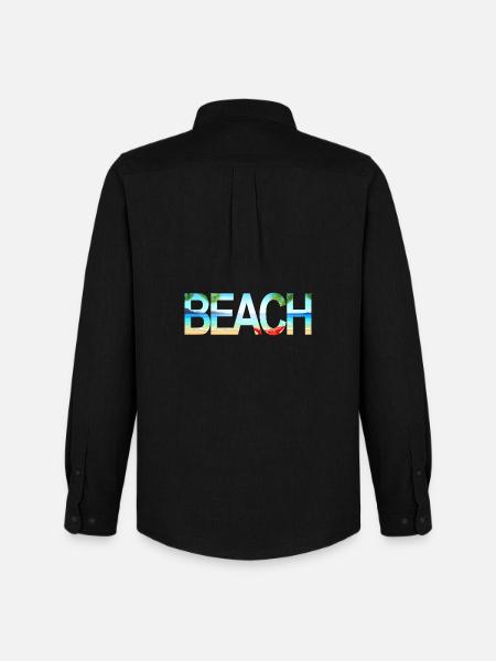 Beach - Men's Oxford Shirt by Stanley/Stella - black