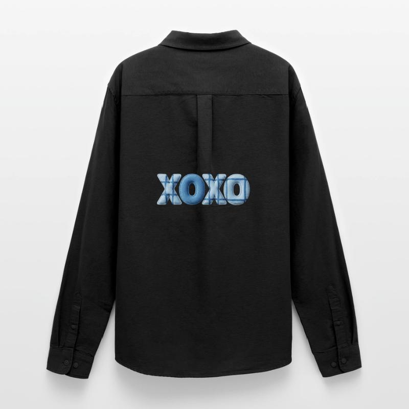 XOXO Patchwork Look mit Stoff Optik Männer Oxford Hemd von Stanley/Stella