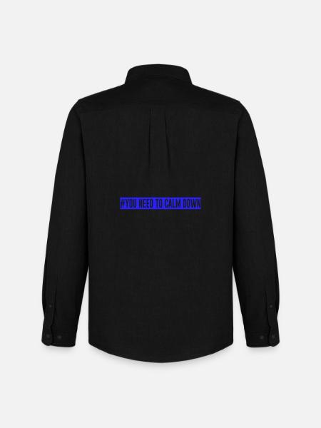 #Vous devez vous calmer - Bleu! - Chemise Oxford homme Stanley/Stella - noir