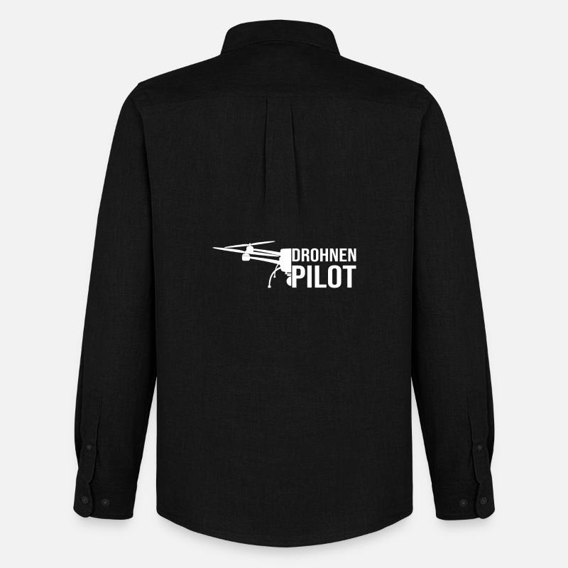 Drohnen Pilot - Männer Oxford Hemd von Stanley/Stella - Schwarz