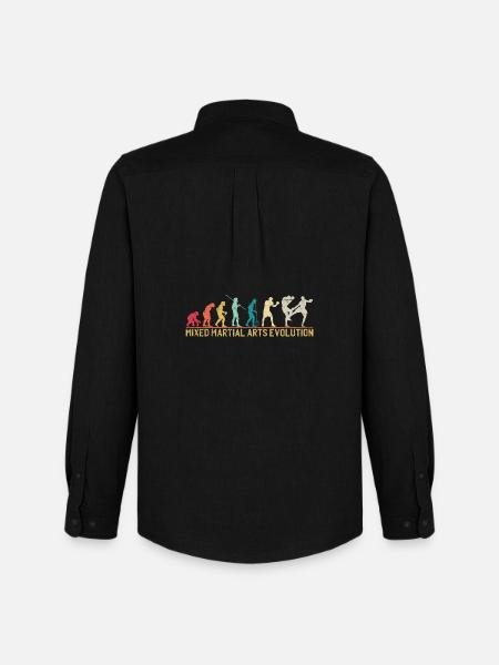 Mixed Martial Arts Evolution Design - Men's Oxford Shirt by Stanley/Stella - black