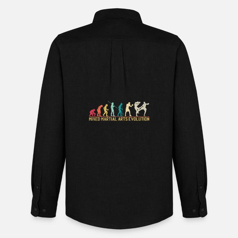 Mixed Martial Arts Evolution Design - Männer Oxford Hemd von Stanley/Stella - Schwarz