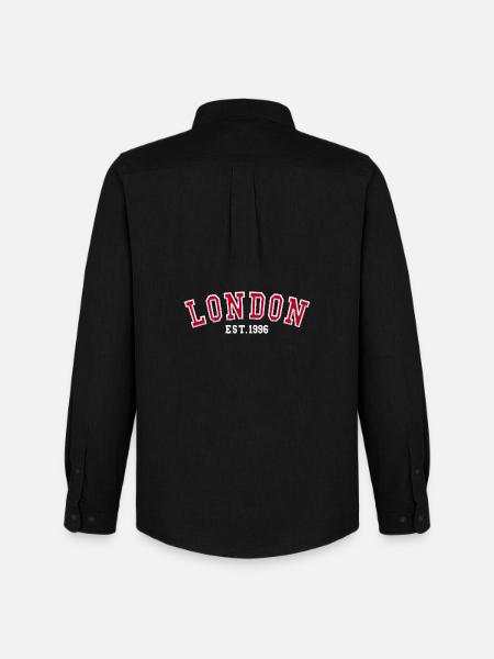 Londres Fondée en 1996 - Chemise Oxford homme Stanley/Stella - noir