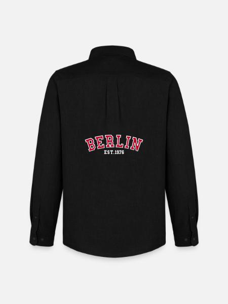 Berlin Est. 1976 - Men's Oxford Shirt by Stanley/Stella - black