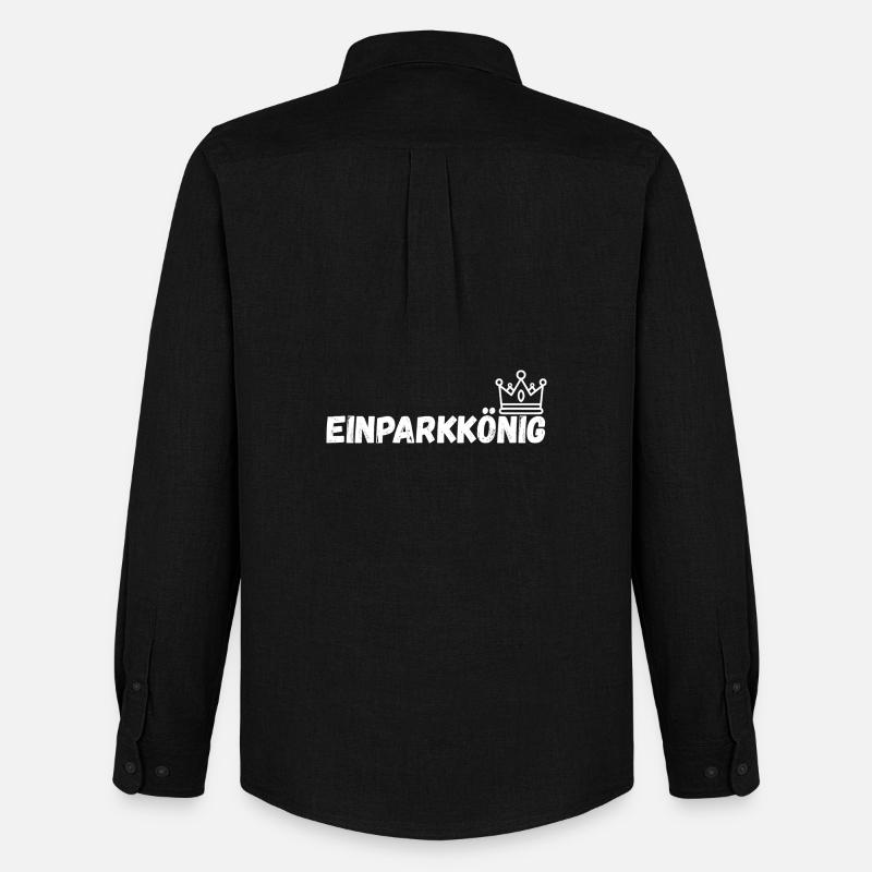 Einparkkonig_schwarz - Men's Oxford Shirt by Stanley/Stella - black